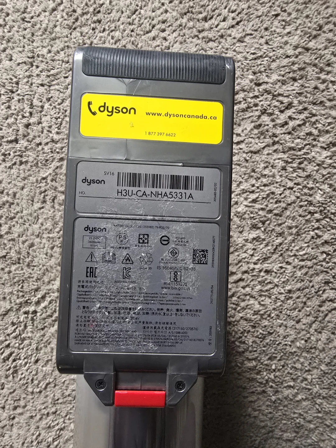 Original Dyson v11 battery and charger, Charging Dock Station - photo 4