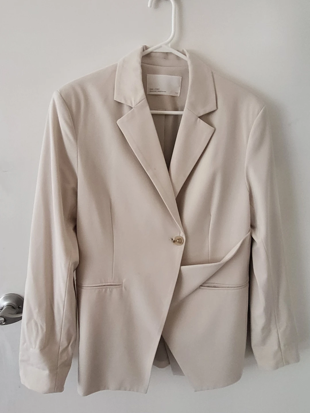 OAK + FORT Beige Blazer Jacket small