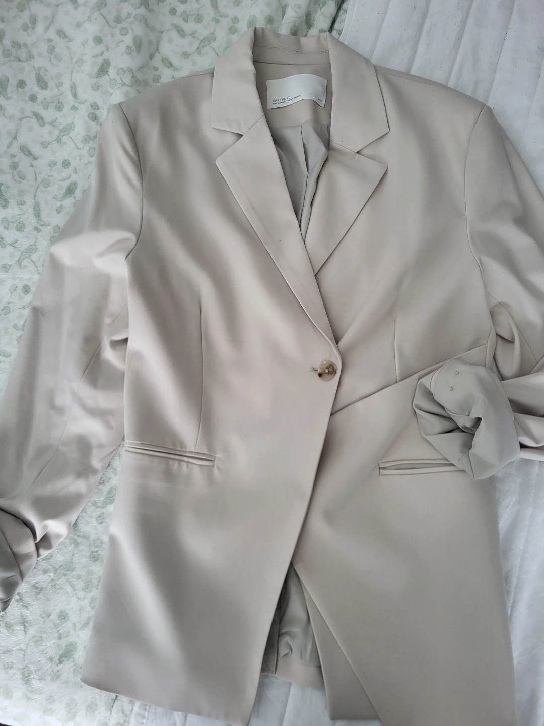 OAK + FORT Beige Blazer Jacket small - photo 2