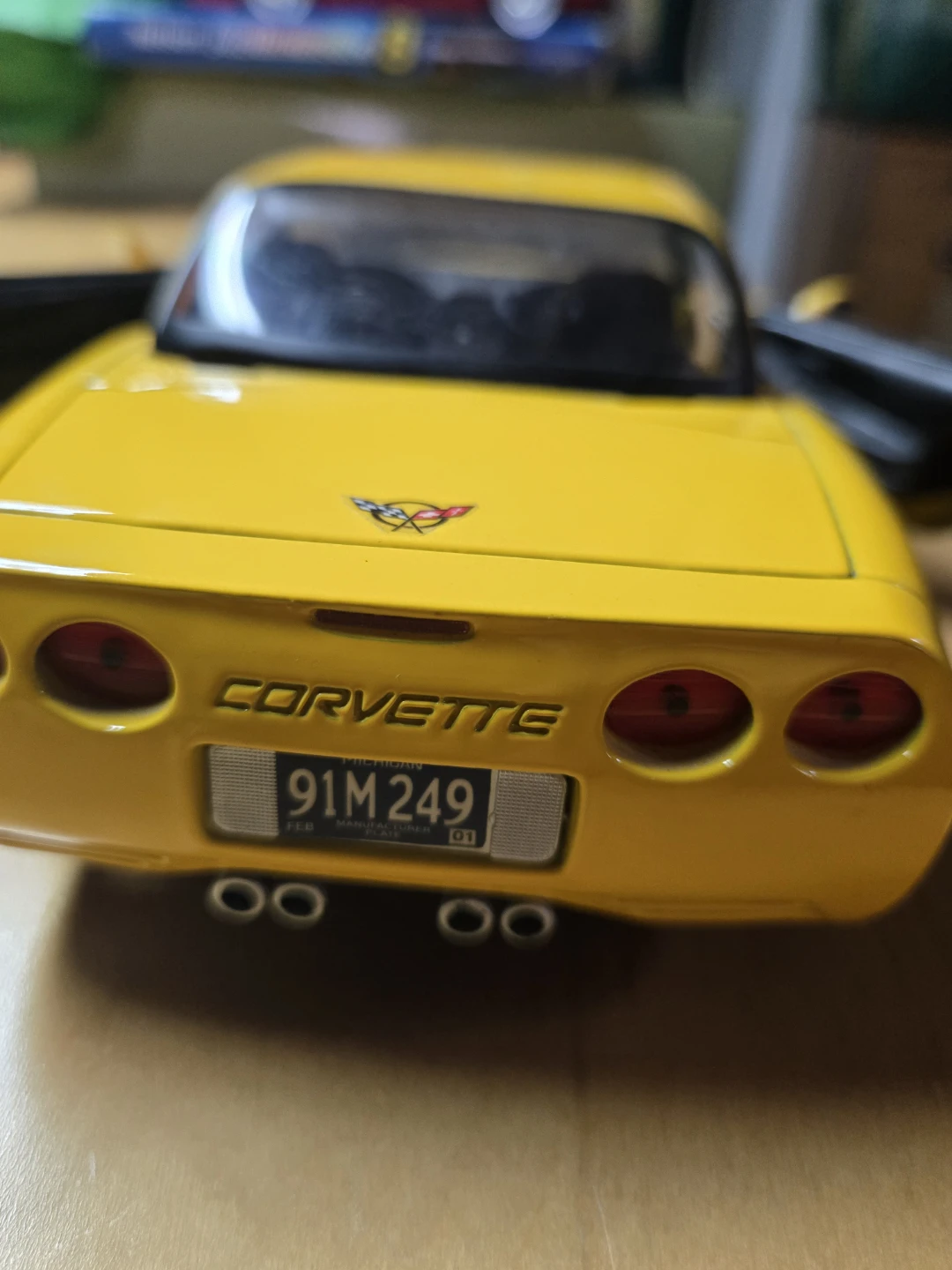 Yellow Corvette Diecast Model Car - photo 3