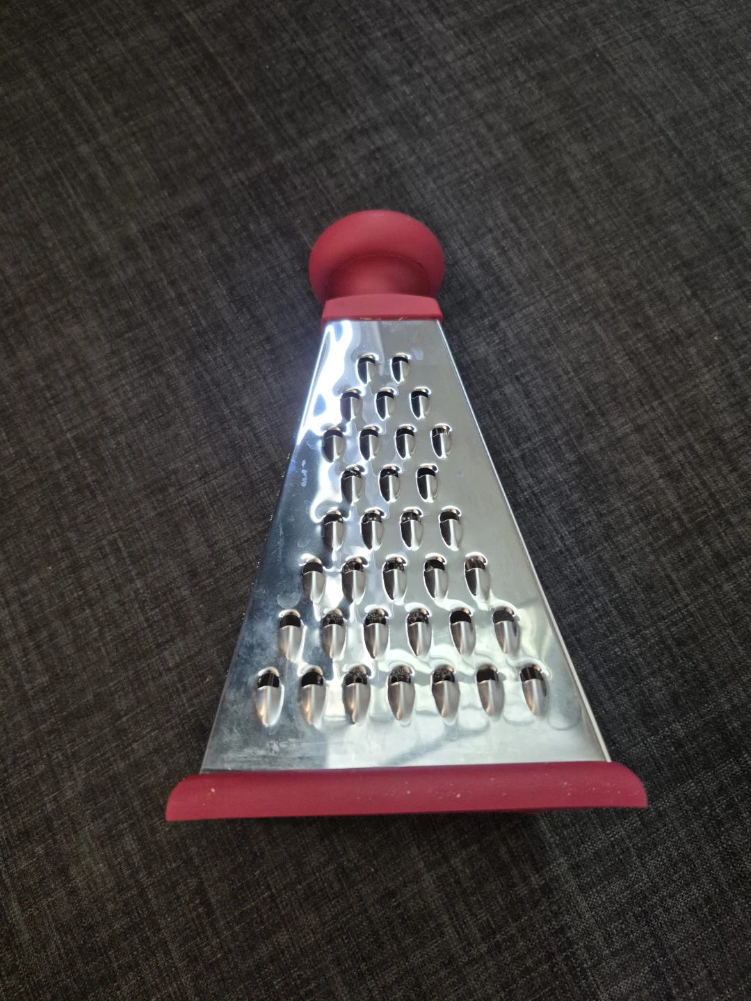 Red and Silver 4-Sided Grater