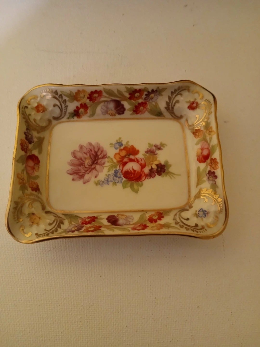 Schumann Arzberg Empress Dresden Flowers Porcelain Dish
