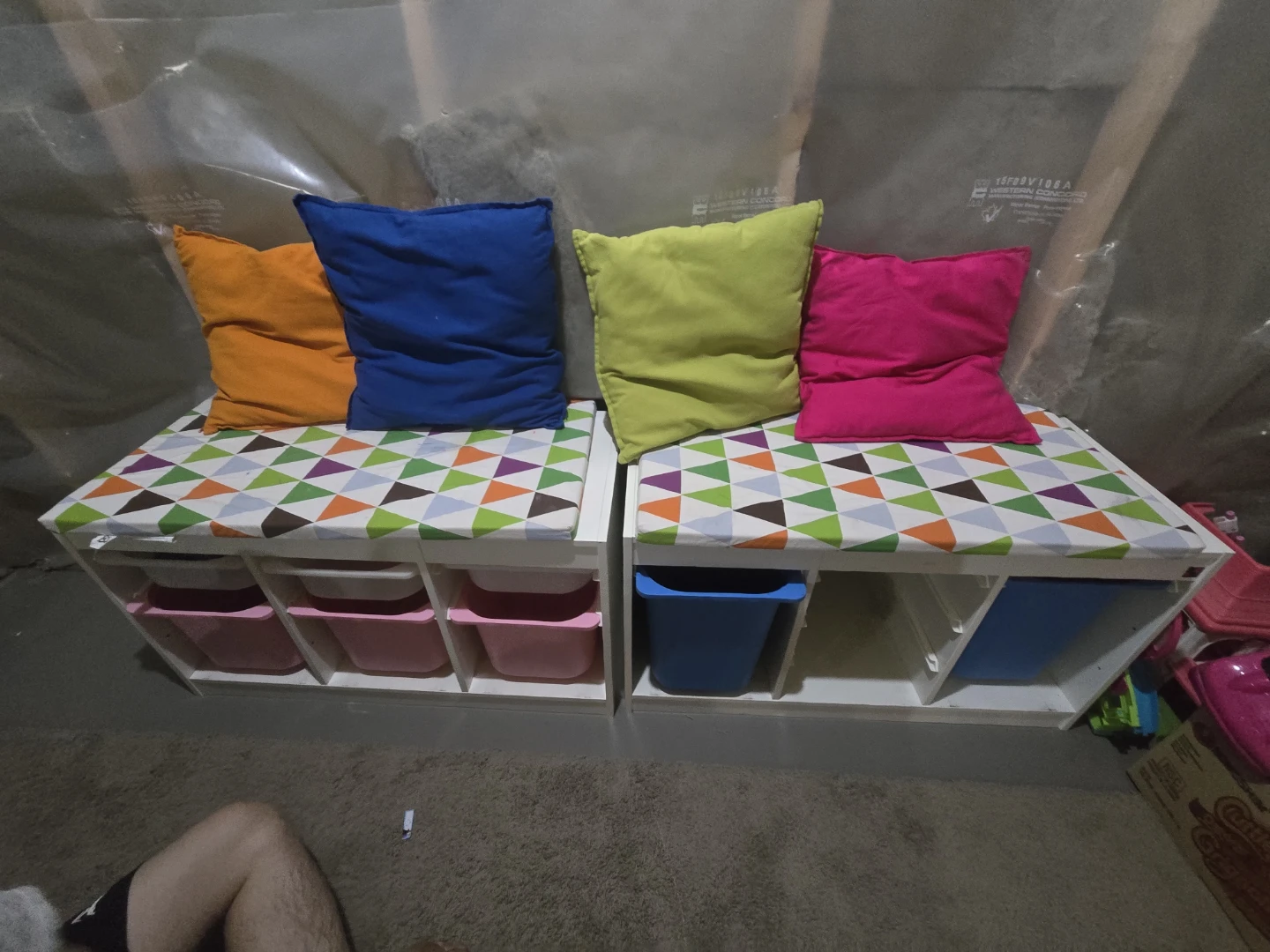 Kids Storage Bench with 4 Cushions - photo 5