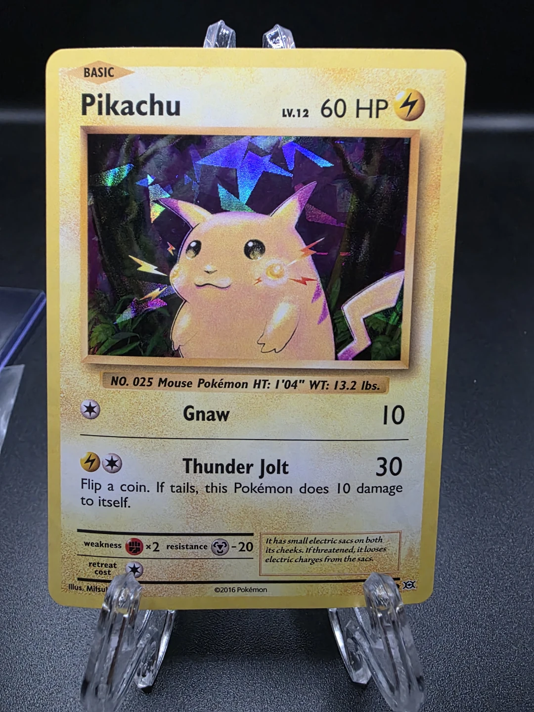 Pokémon Pikachu Holo Cracked Ice Card