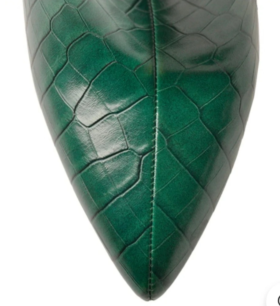 Brand new Women's High Heel  Lishann Crocodile Skin Color Green - photo 4