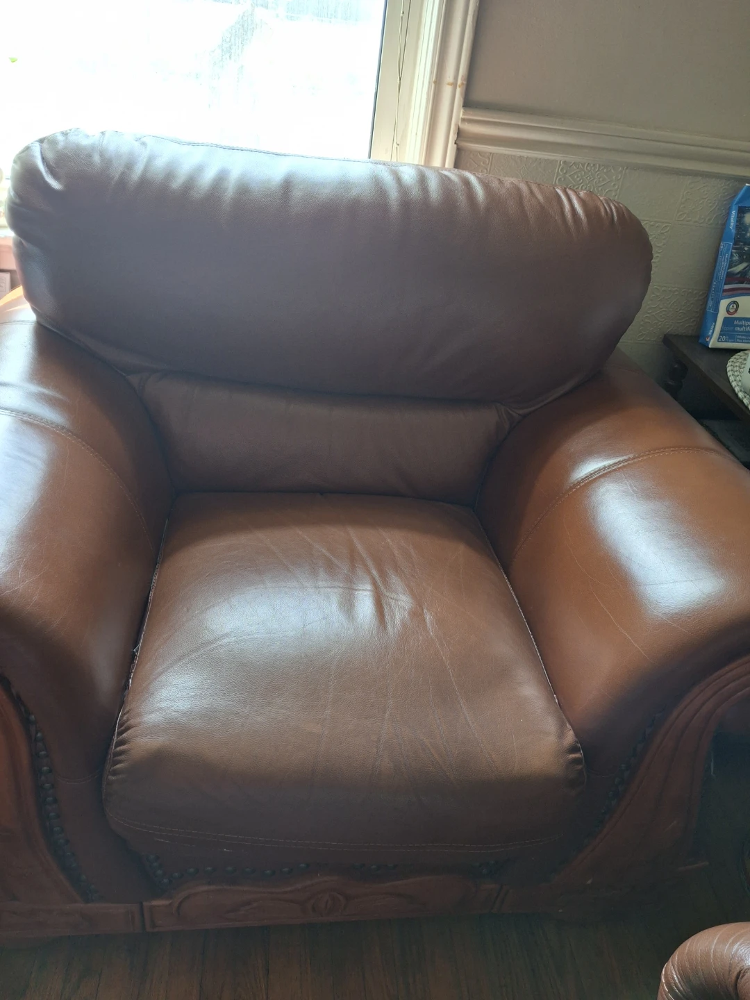 Brown Leather Armchair