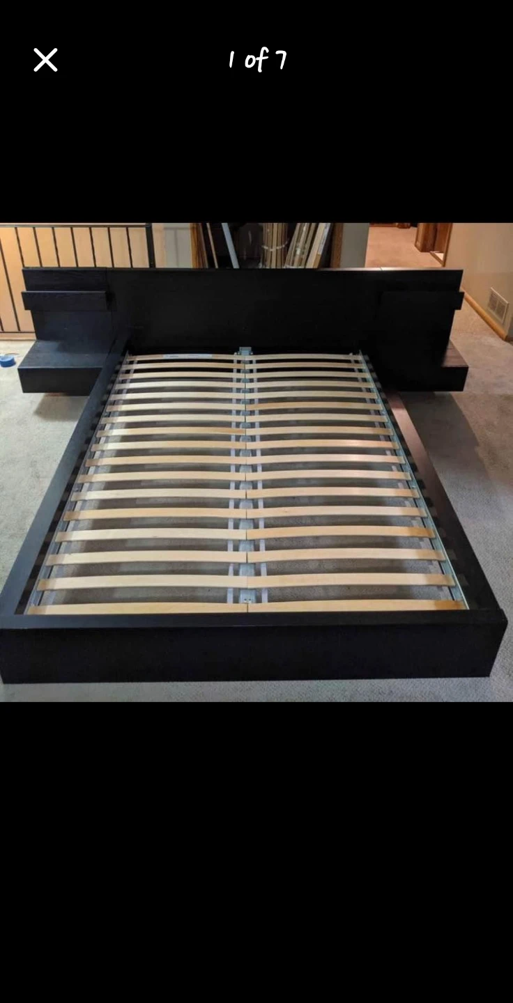 ​Queen Bed Setup (Frame, Nightstands, Slats & Mattress) - photo 3