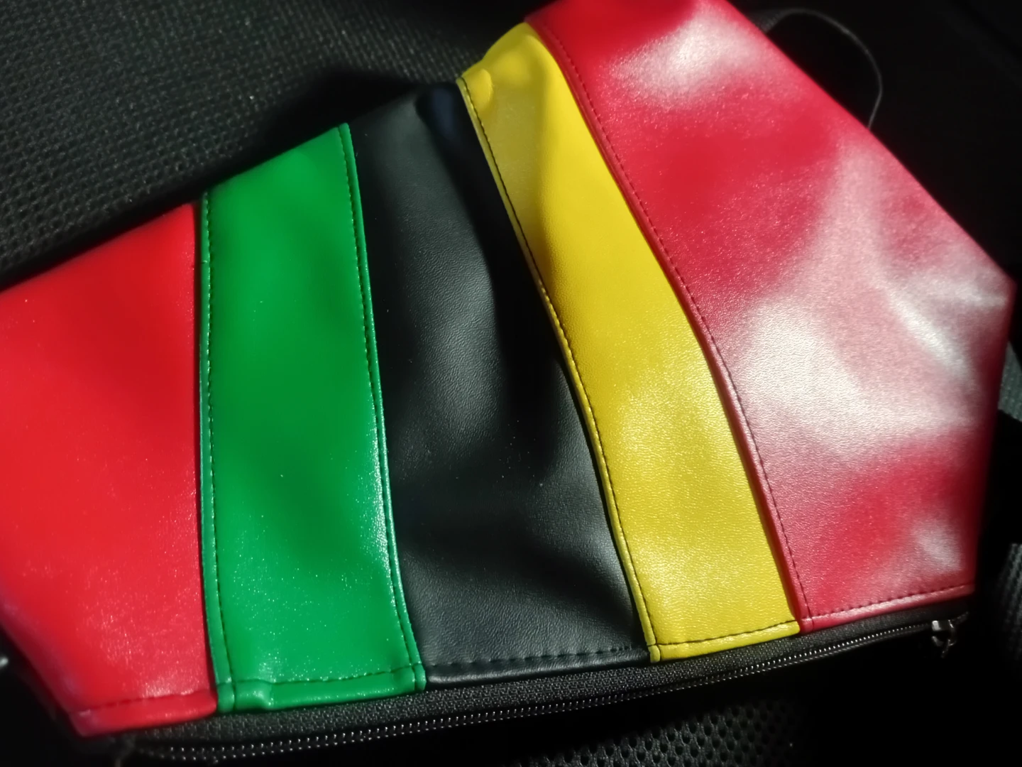 Red, Green, Yellow & Black Colour Block Sling Bag - photo 2