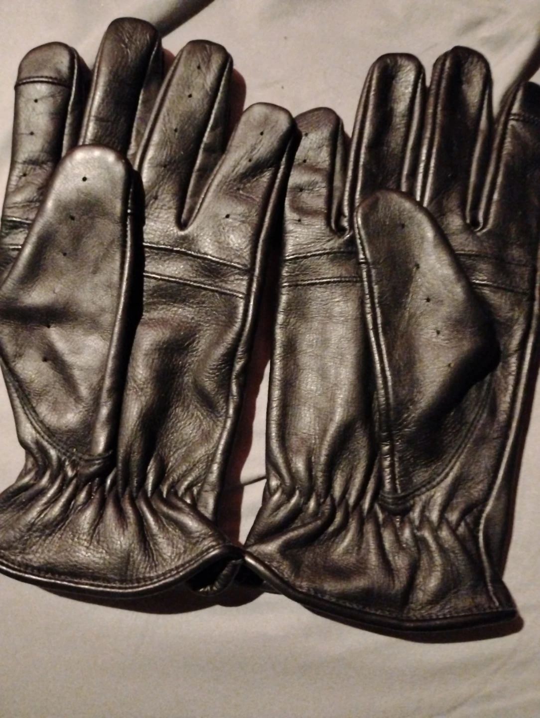 Black Leather Driving Gloves - photo 2