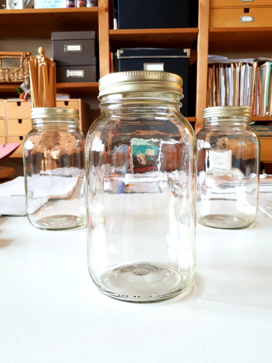 Mason Jars : 1L - Smooth/Unbranded - With Lids