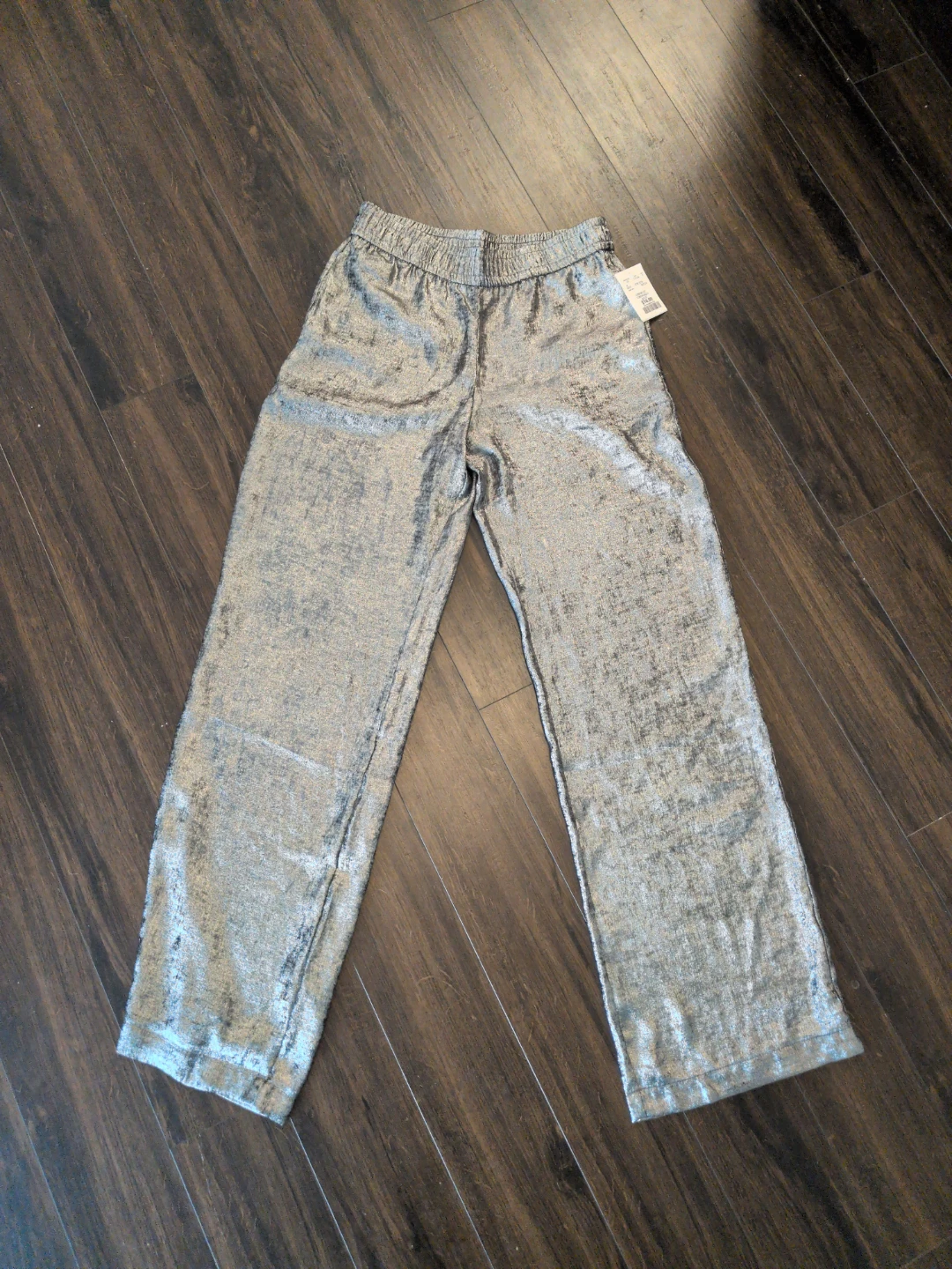 ZARA Metallic Silver Pants