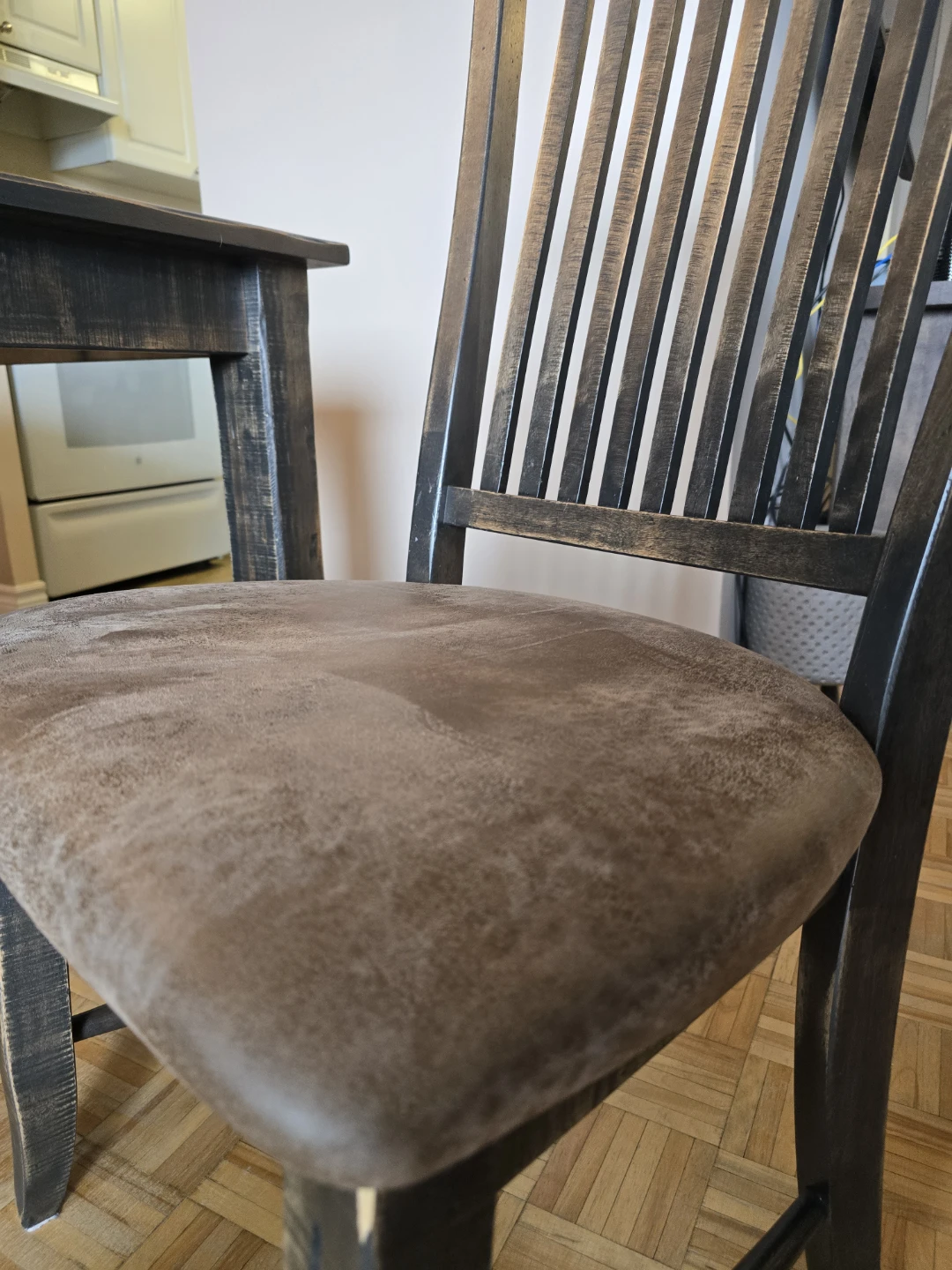 Rustic Dark Wood Dining Table and 6 Chairs - photo 4