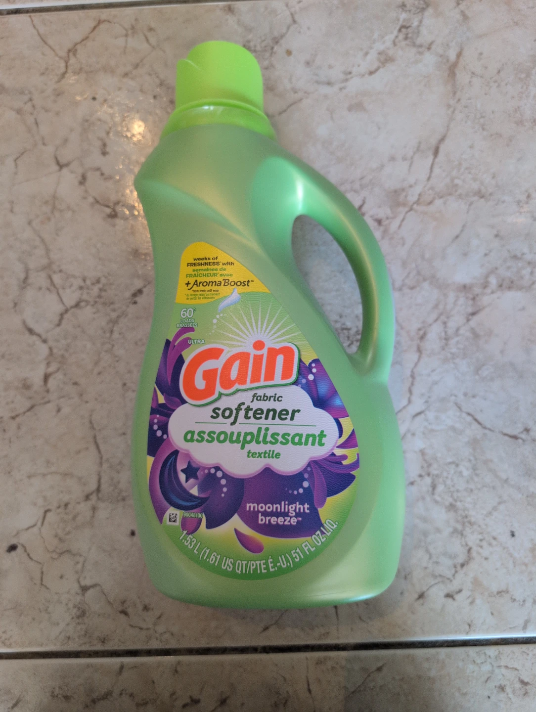 1/3 left Gain Fabric Softener - Moonlight Breeze - 1.61 L