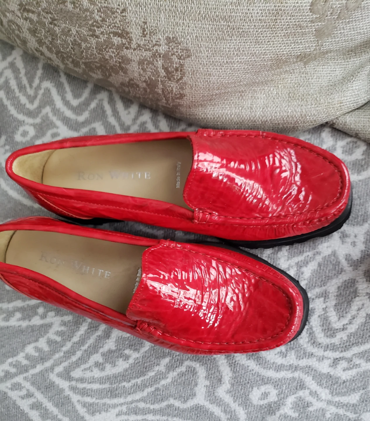 Ron White Red Patent Leather Loafers - photo 2