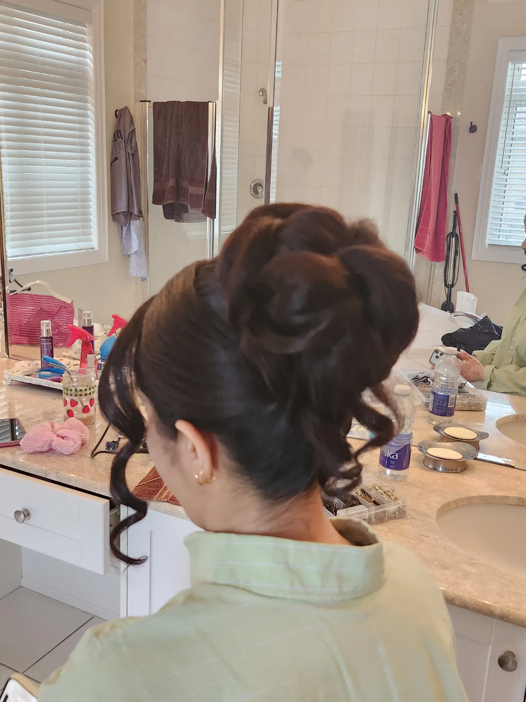 Dark Brown Wavy Hairstyle - Half Up Half Down - photo 3