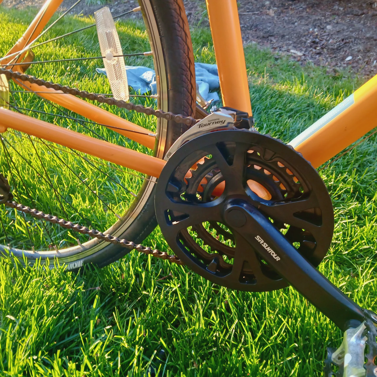 Raleigh Hybrid Bike - Orange - Size SM