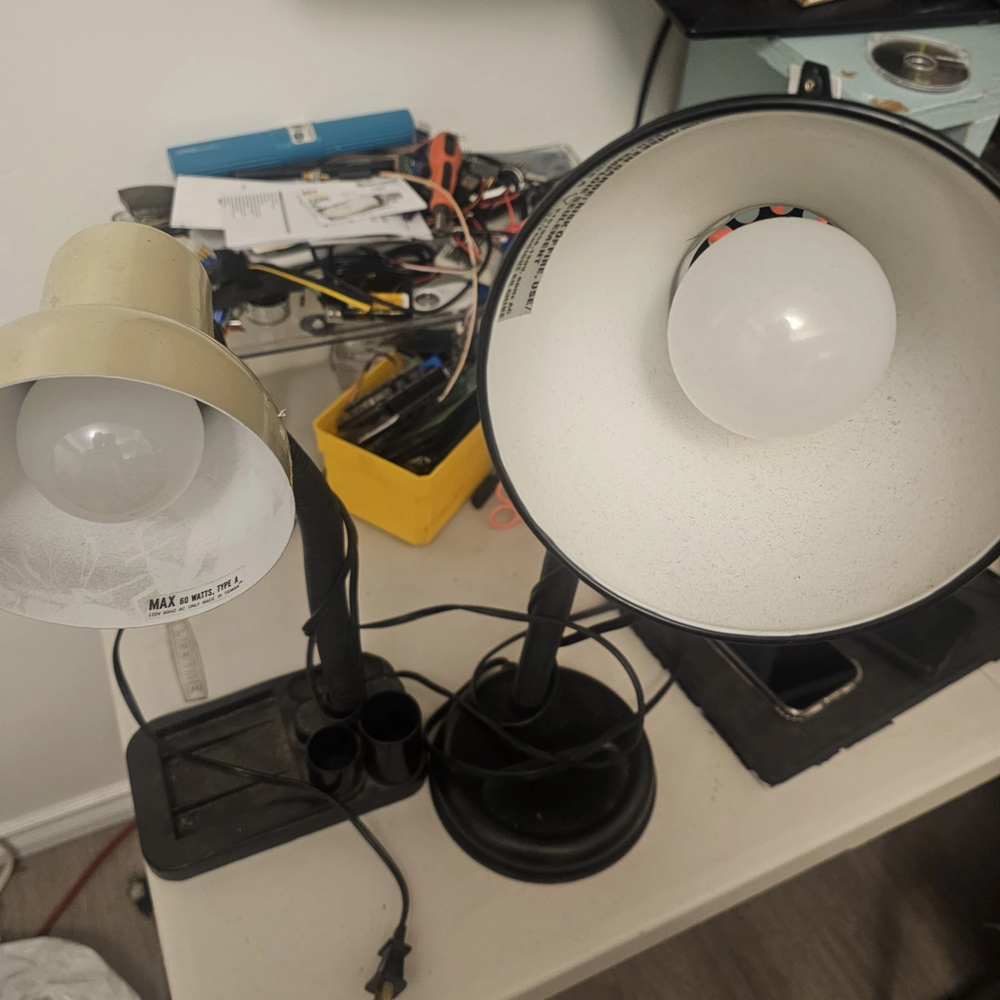 Desk Lamp - Beige and Black