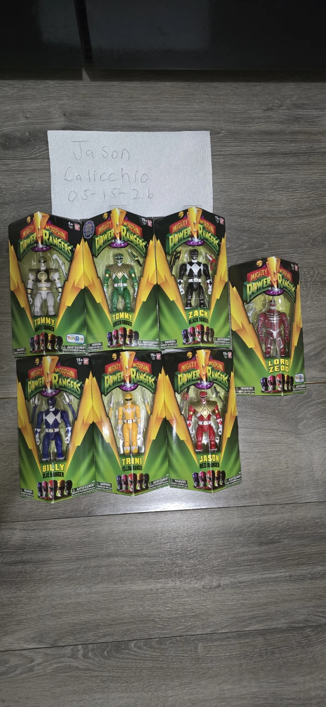 Mighty Morphin Power Rangers Action Figures Lot (7 figures)
