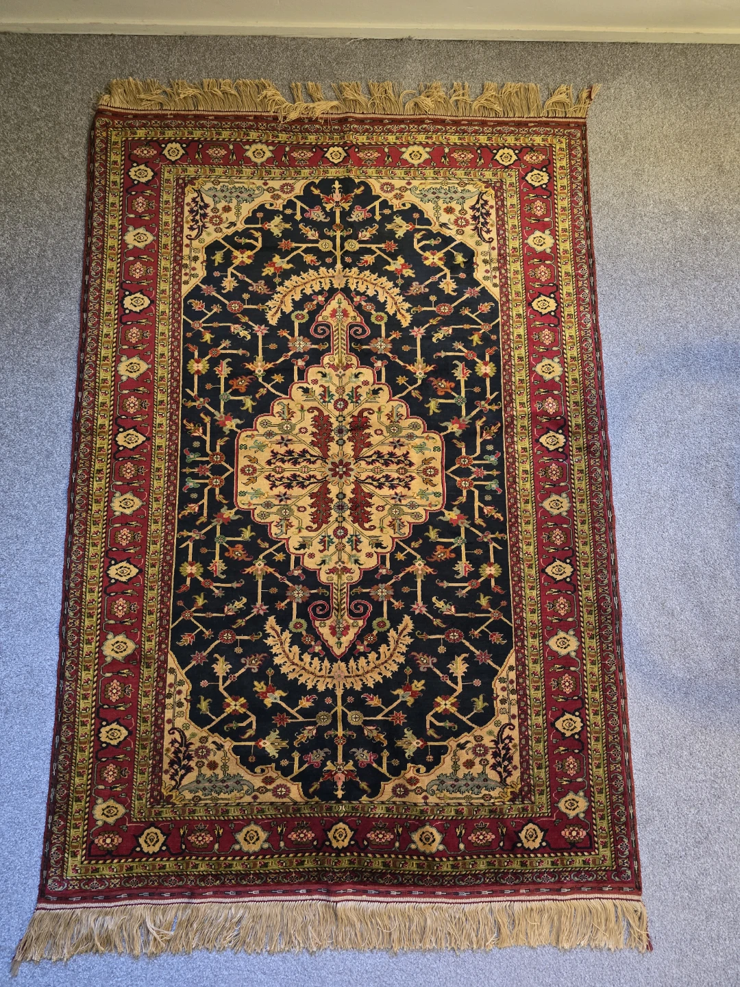 Persian-style decorative silk rug, 2sided ! for Museum of Art