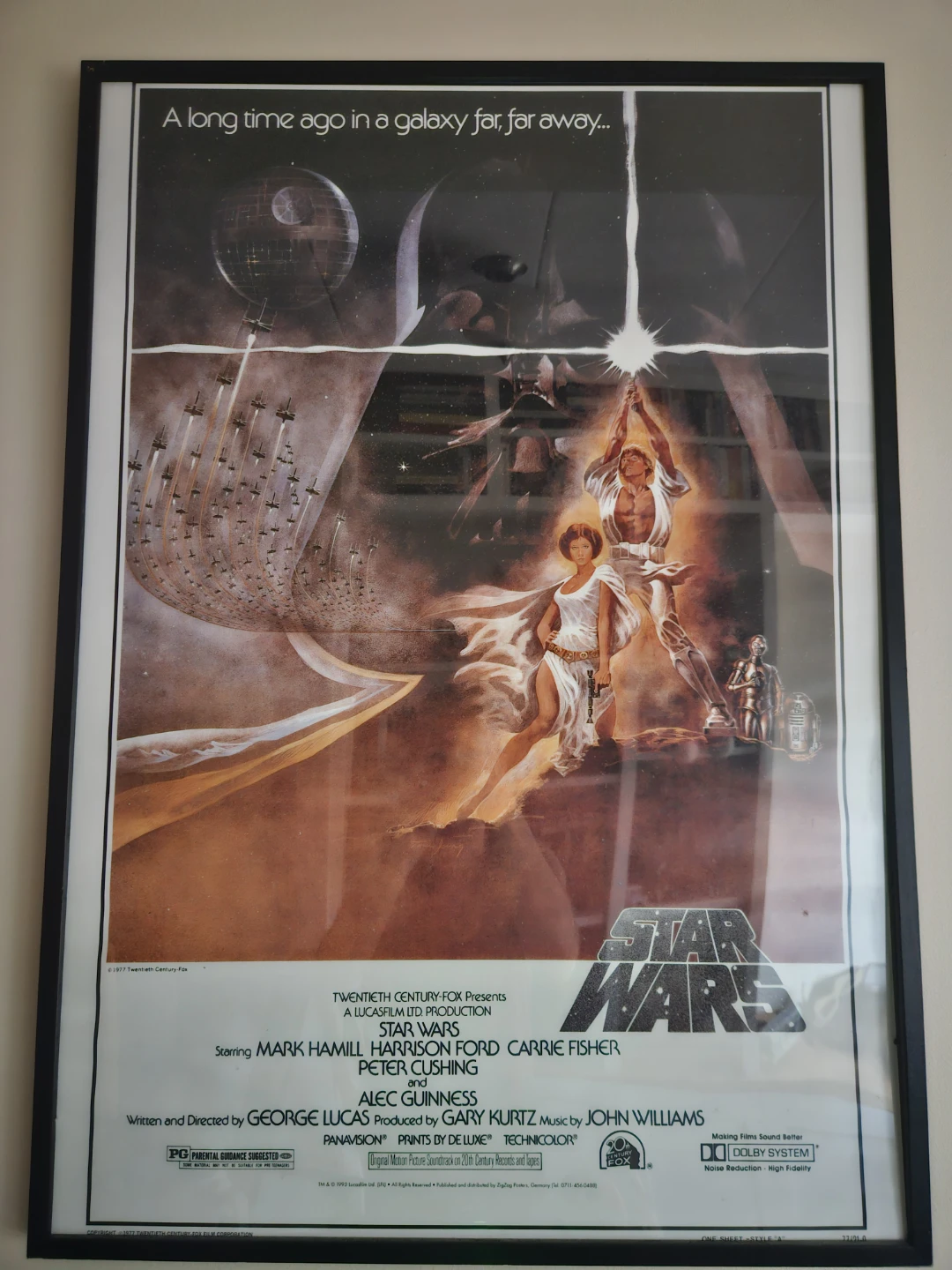 Star Wars Movie Poster and Frame