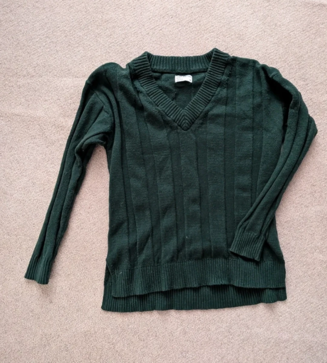 Frank And Oak Green V-Neck Sweater