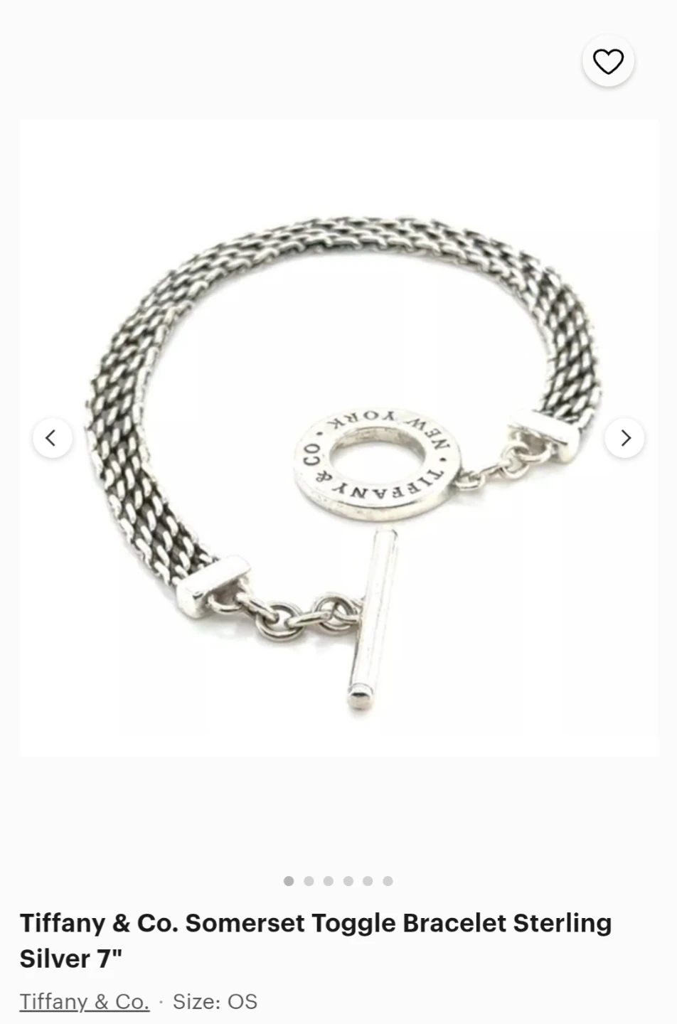 Tiffany & Co. Somerset Sterling Silver Toggle Bracelet - photo 3