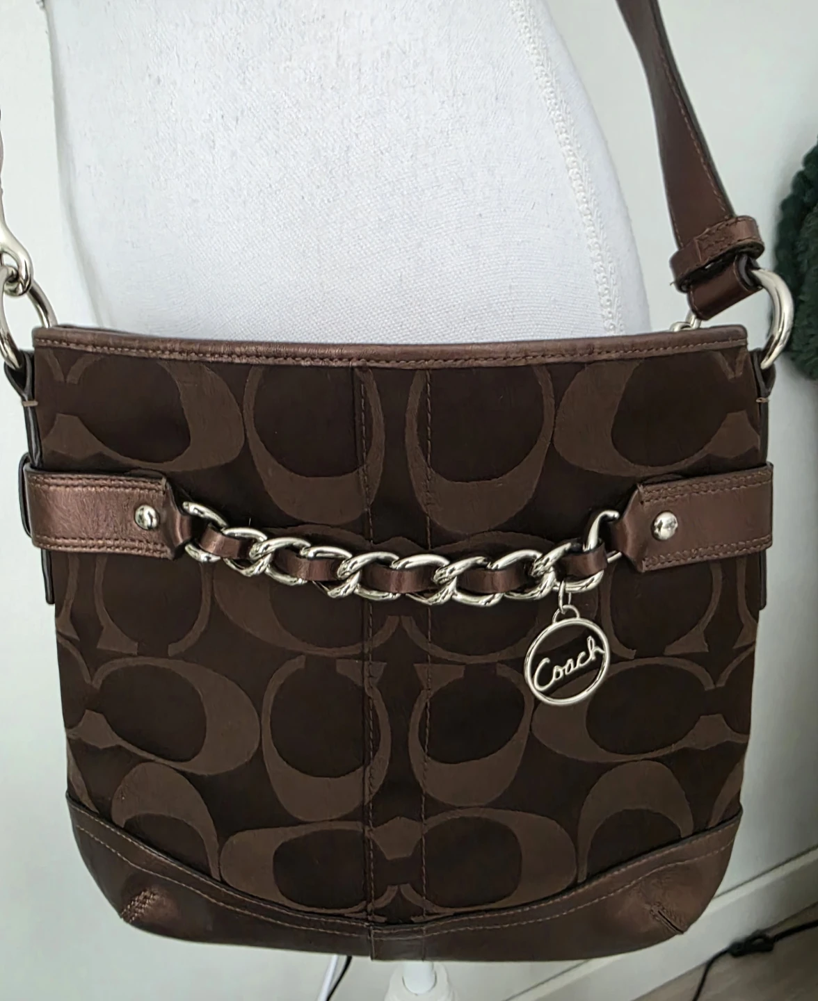 Vintage Coach Signature Crossbody Bag