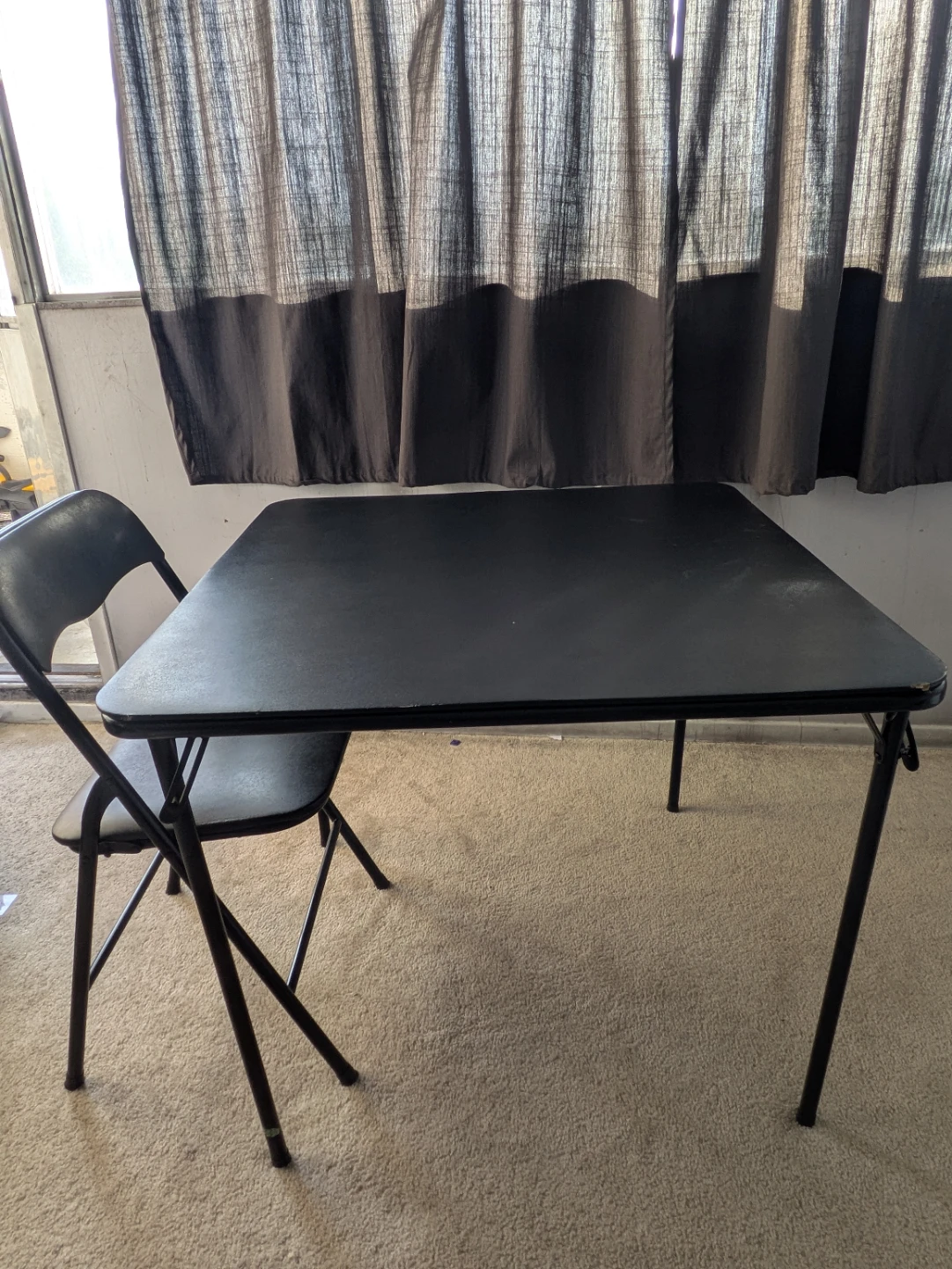 Black Folding Card Table