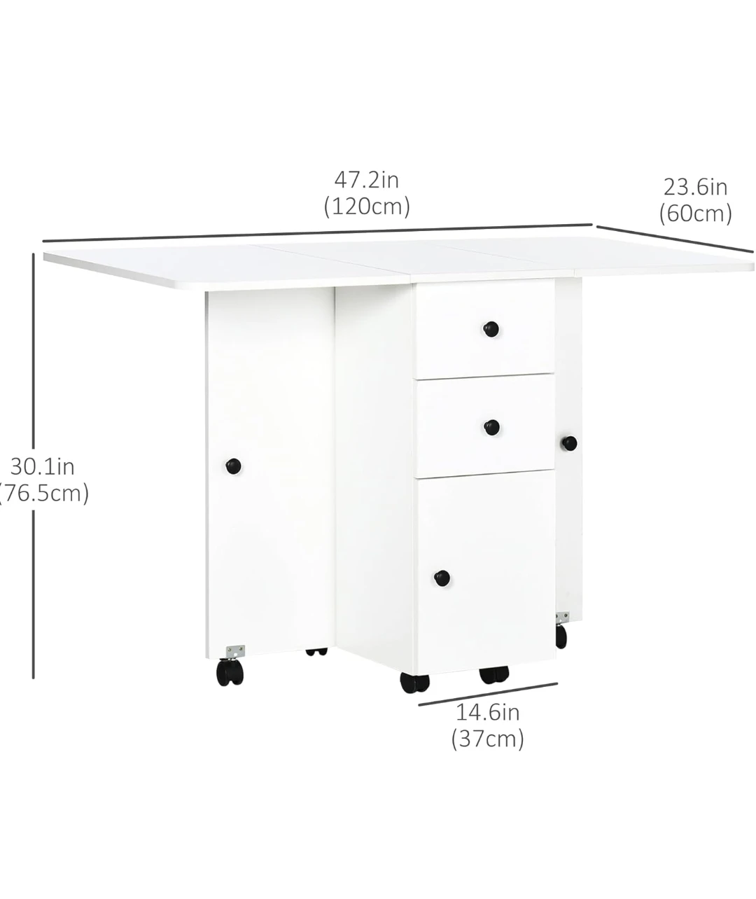 Folding Dining Table with Storage – Space Saving & Stylish - photo 3