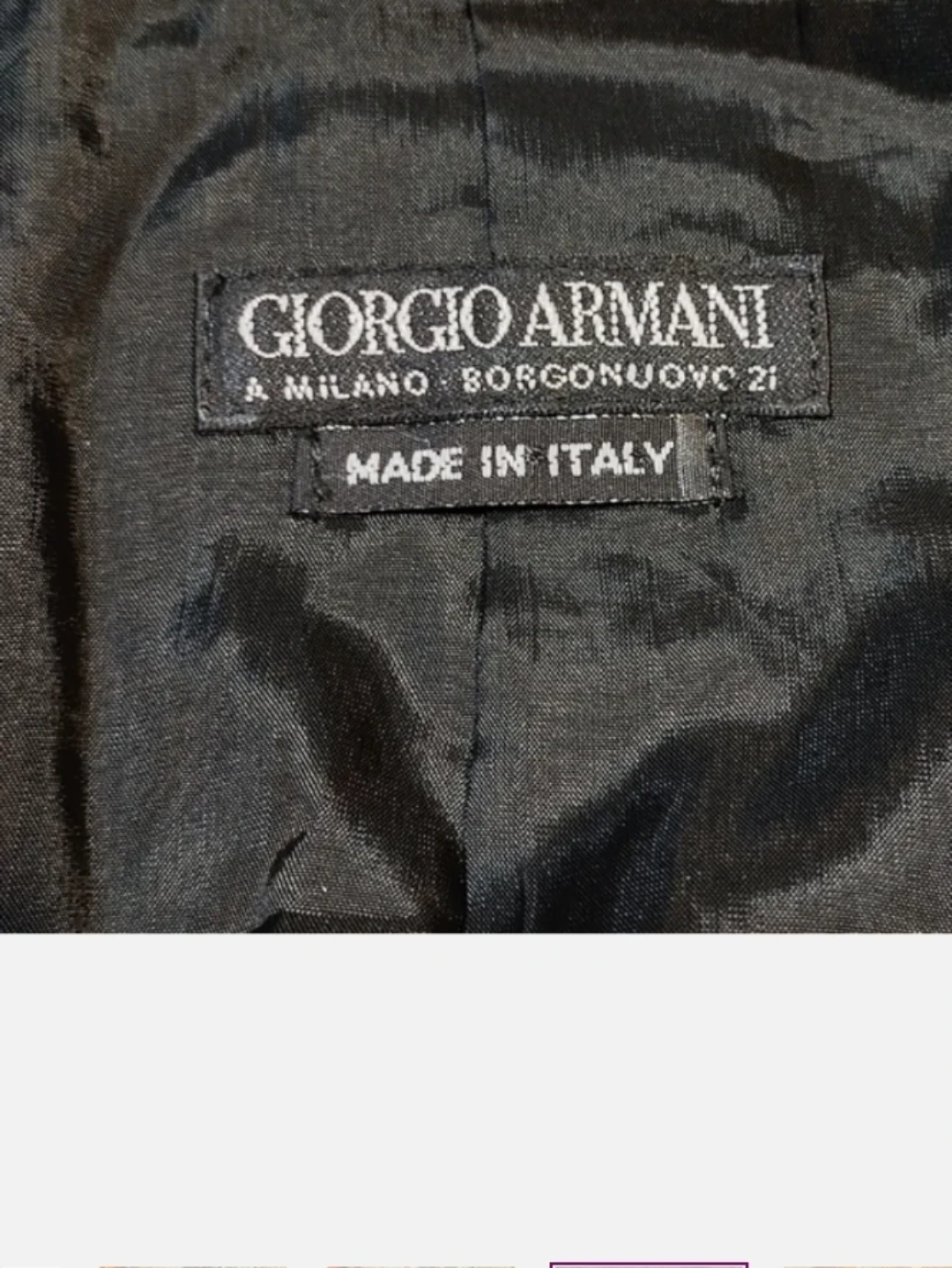 Giorgio Armani Blazer Suit Jacket 10 12 Black 3-POCKETS - photo 3