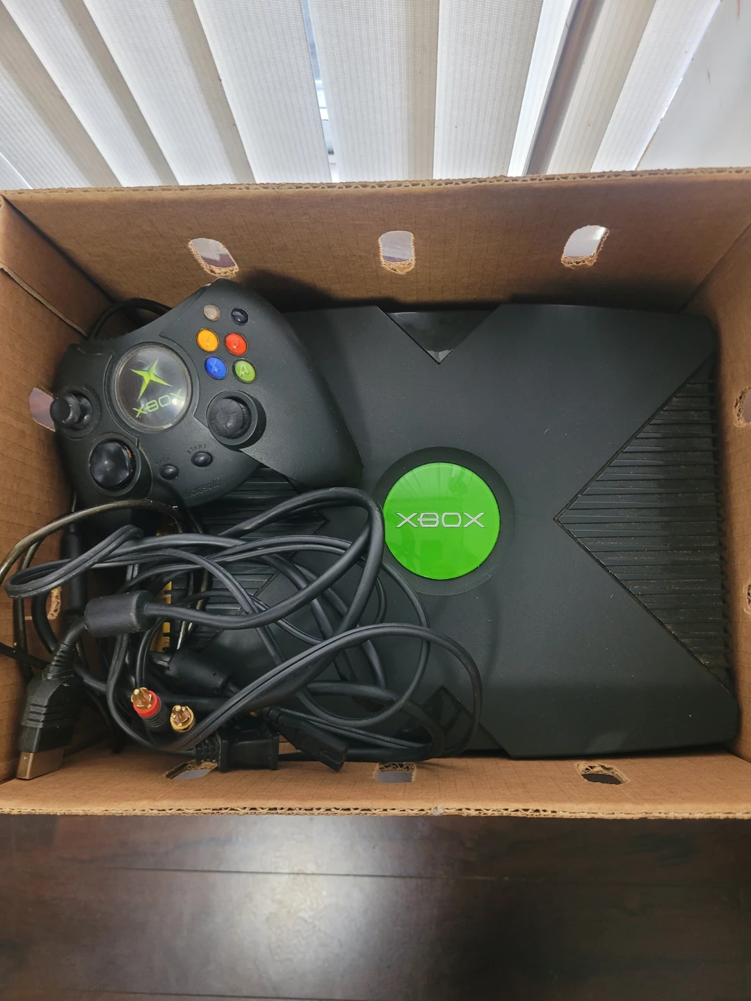 Microsoft Xbox Console with Games and Controller