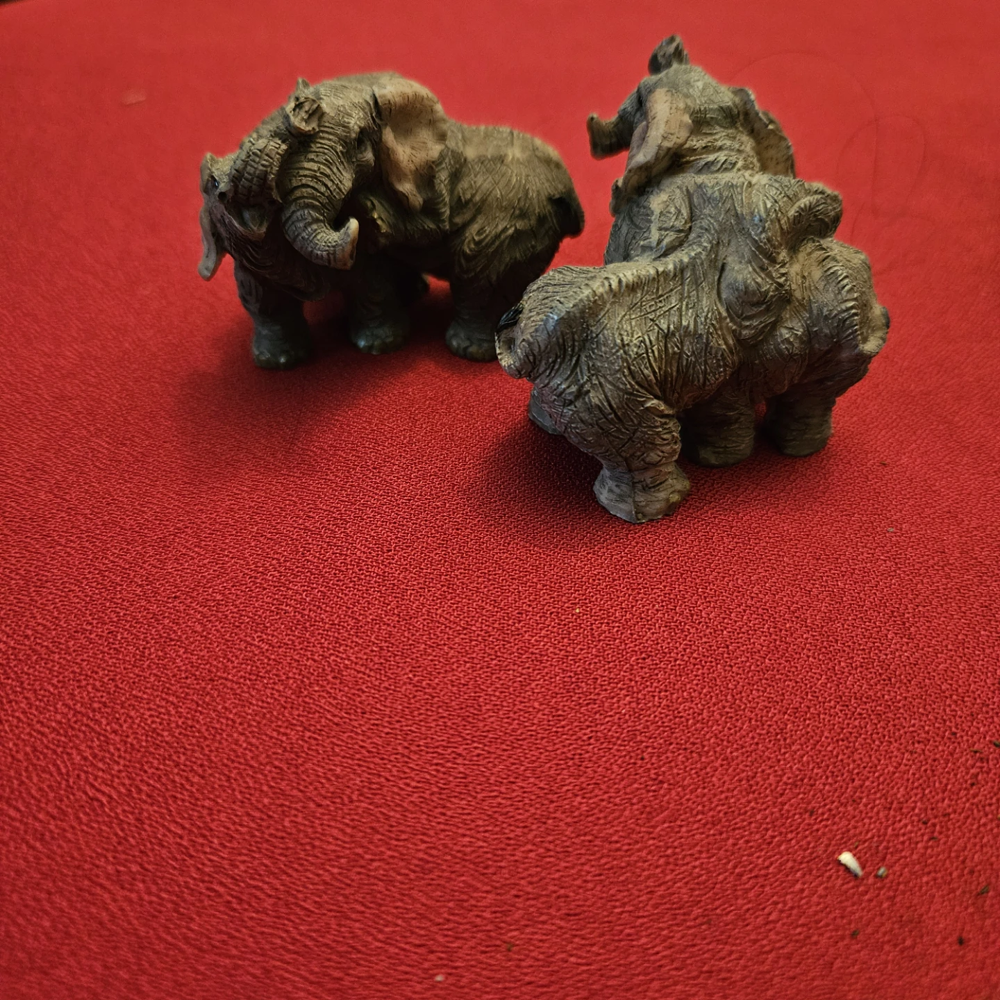 Set of 2 Miniature Elephant Figurines