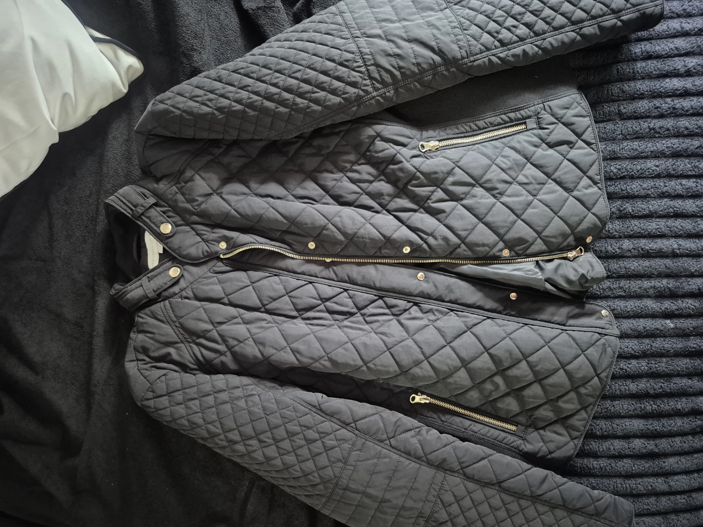 New York & Company Quilted Jacket - Black - Size L - photo 2