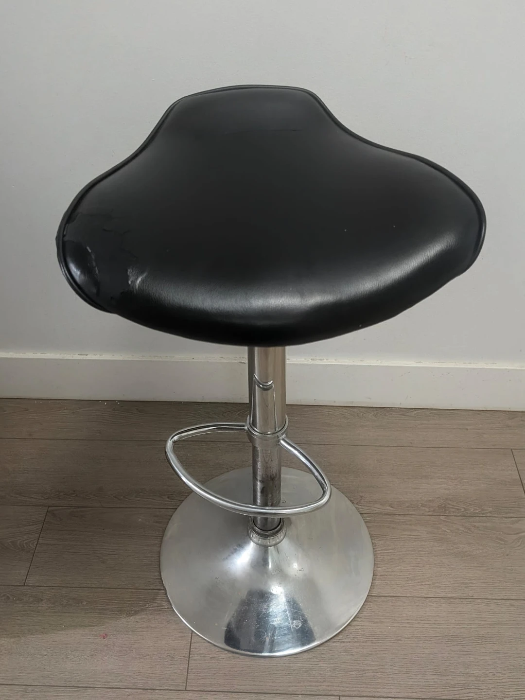 Black Adjustable Bar Stool