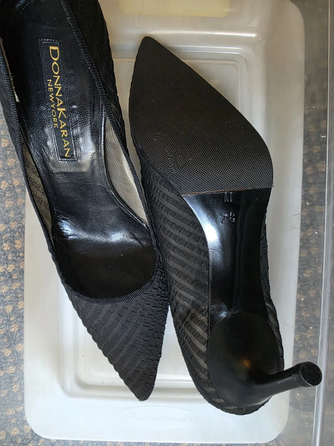 Donna Karan New York Black Mesh Pumps - Size 7.5 - photo 2