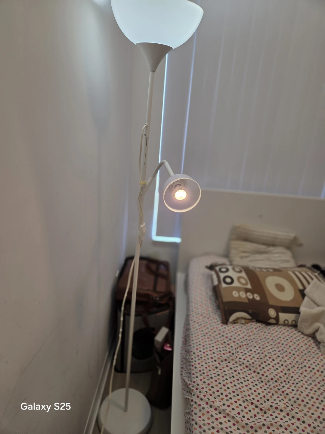 White Floor Lamp with Reading Light