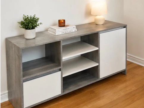 Modern Media Console with Storage - photo 3