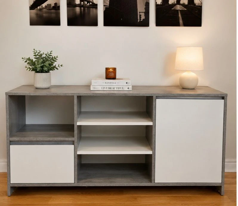 Modern Media Console with Storage - photo 4