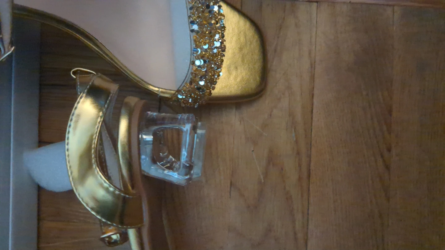 Gold Strappy Heeled Sandals