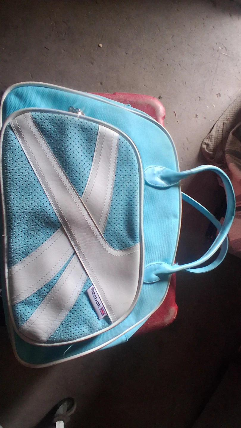Reebok Blue & White Gym Bag