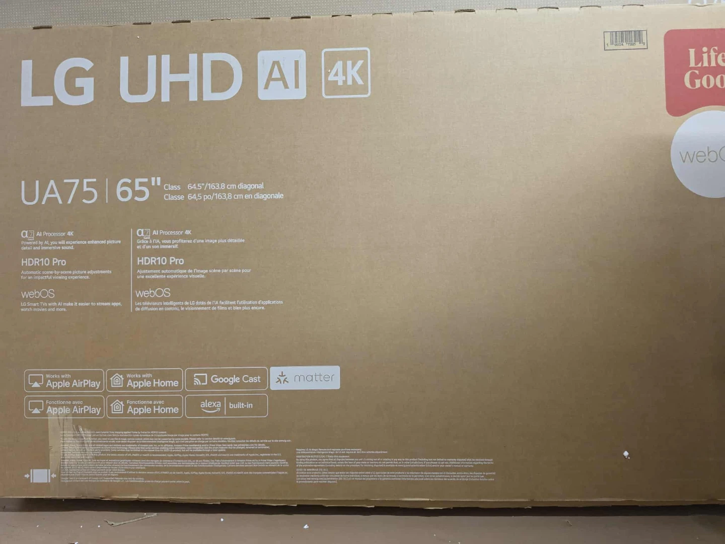 LG 75" UHD AI 4K Smart TV UA75 - photo 4