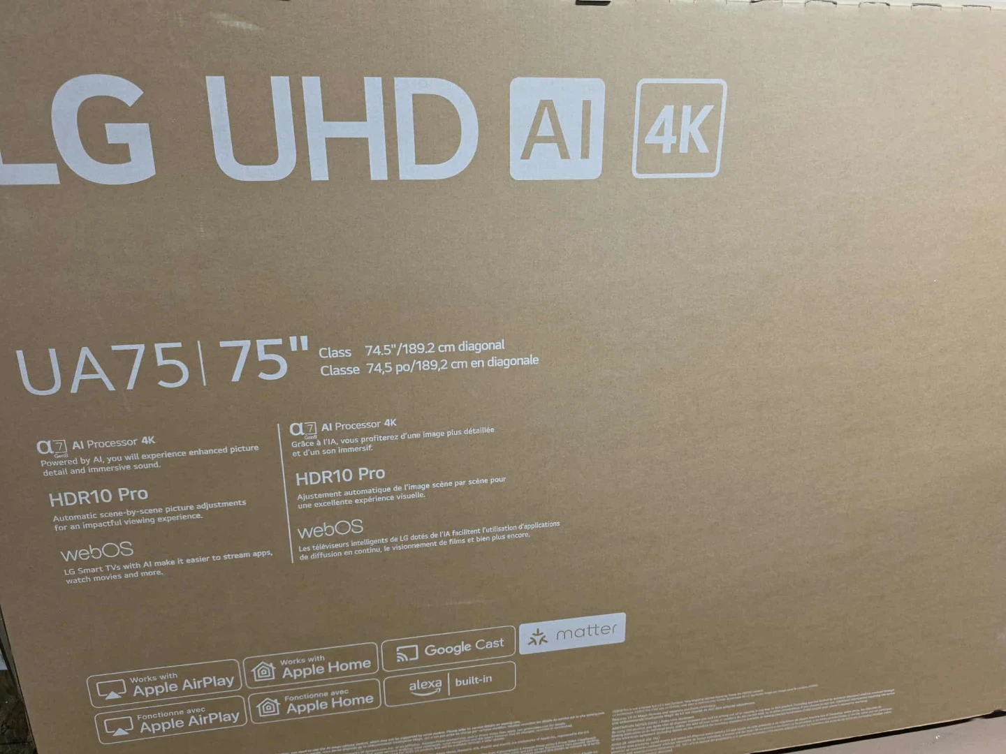 LG 75" UHD AI 4K Smart TV UA75 - photo 5
