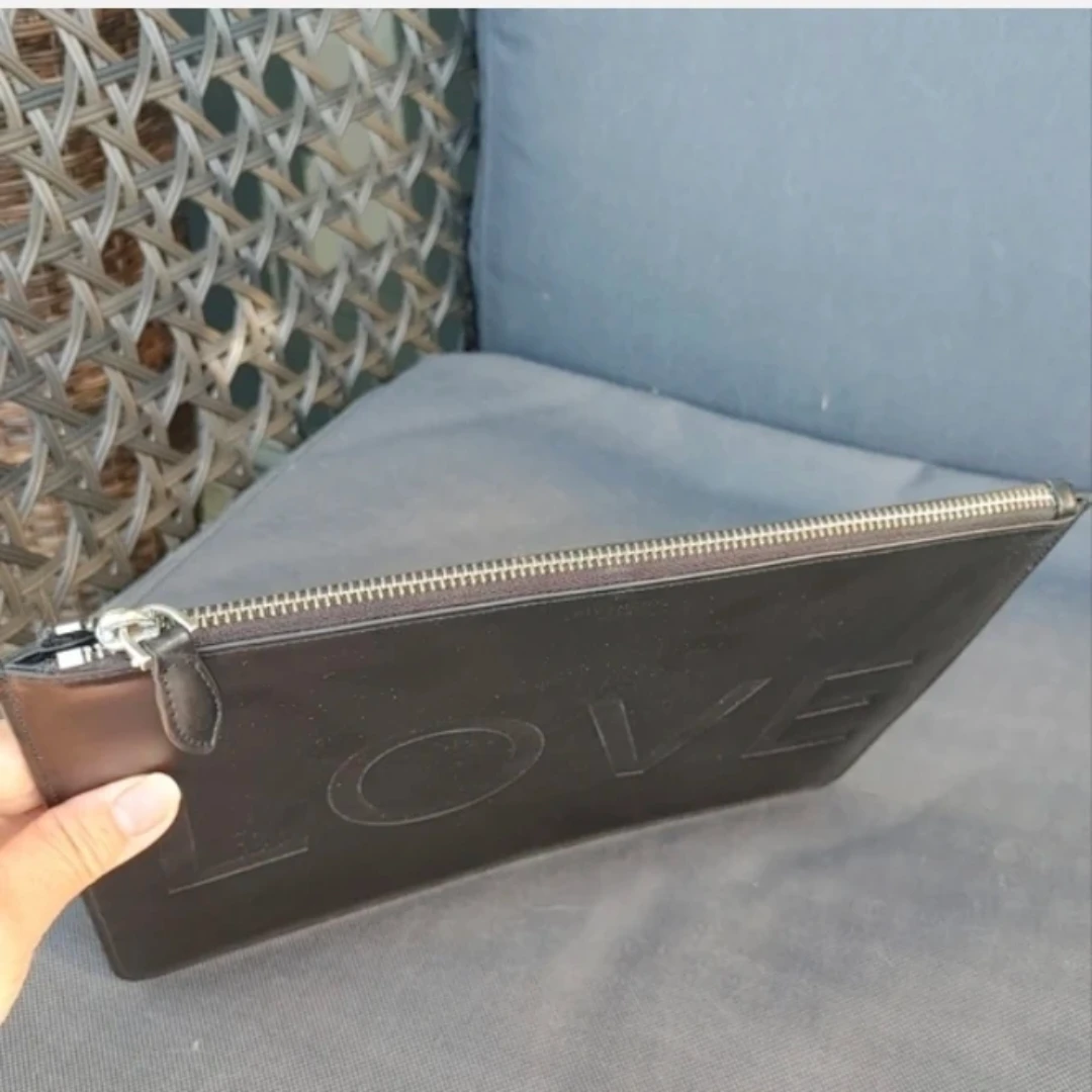 Givenchy Black Leather LOVE Clutch Bag - photo 4