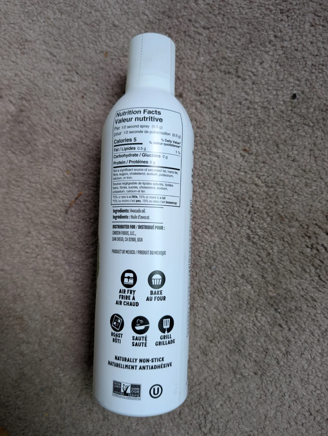Chosen Foods 100% Pure Avocado Oil Spray 383 g - photo 2