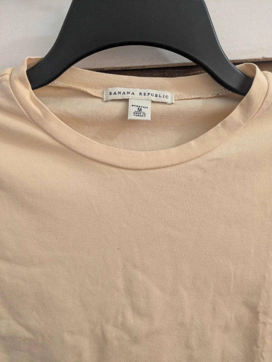Banana Republic Women's Peach Short Sleeve T-Shirt - Medium