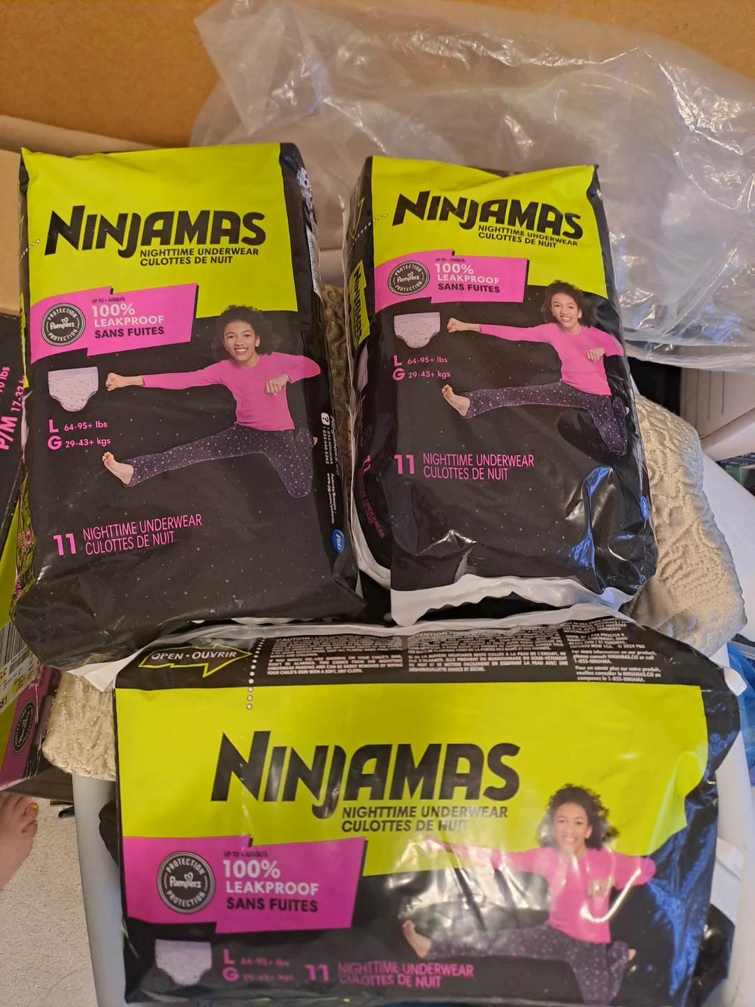 NINJAMAS Nighttime Underwear Size L (11 Count) - 2 Packs
