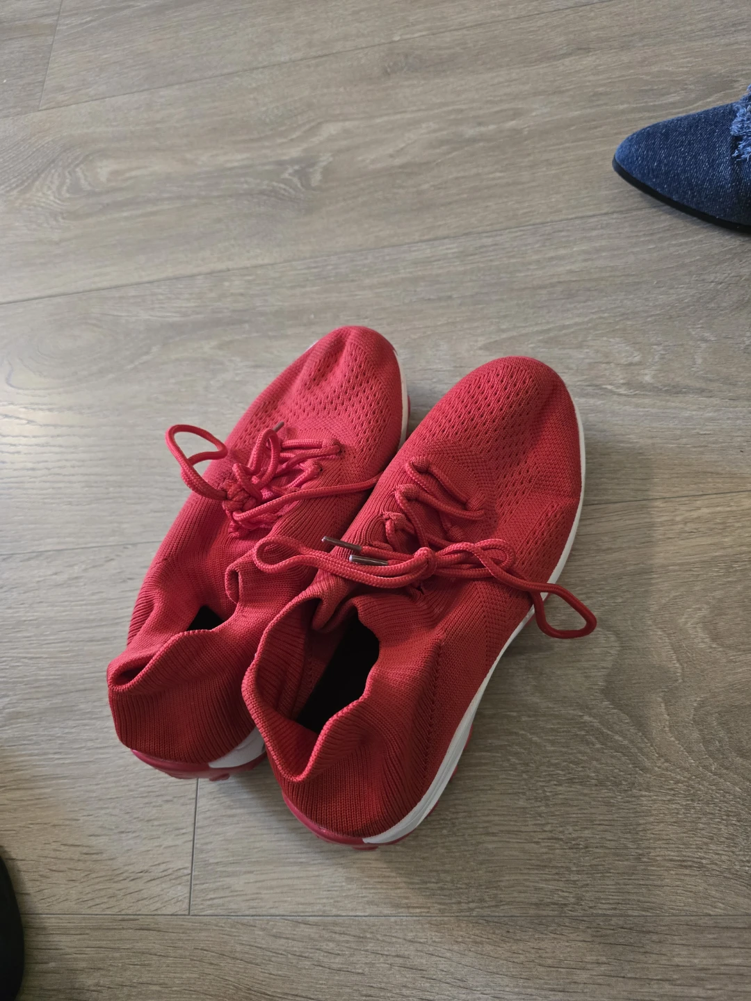 Red Knit Sneakers