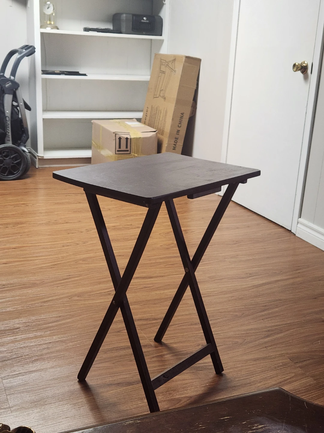 Dark Brown Folding Tray Table - photo 2