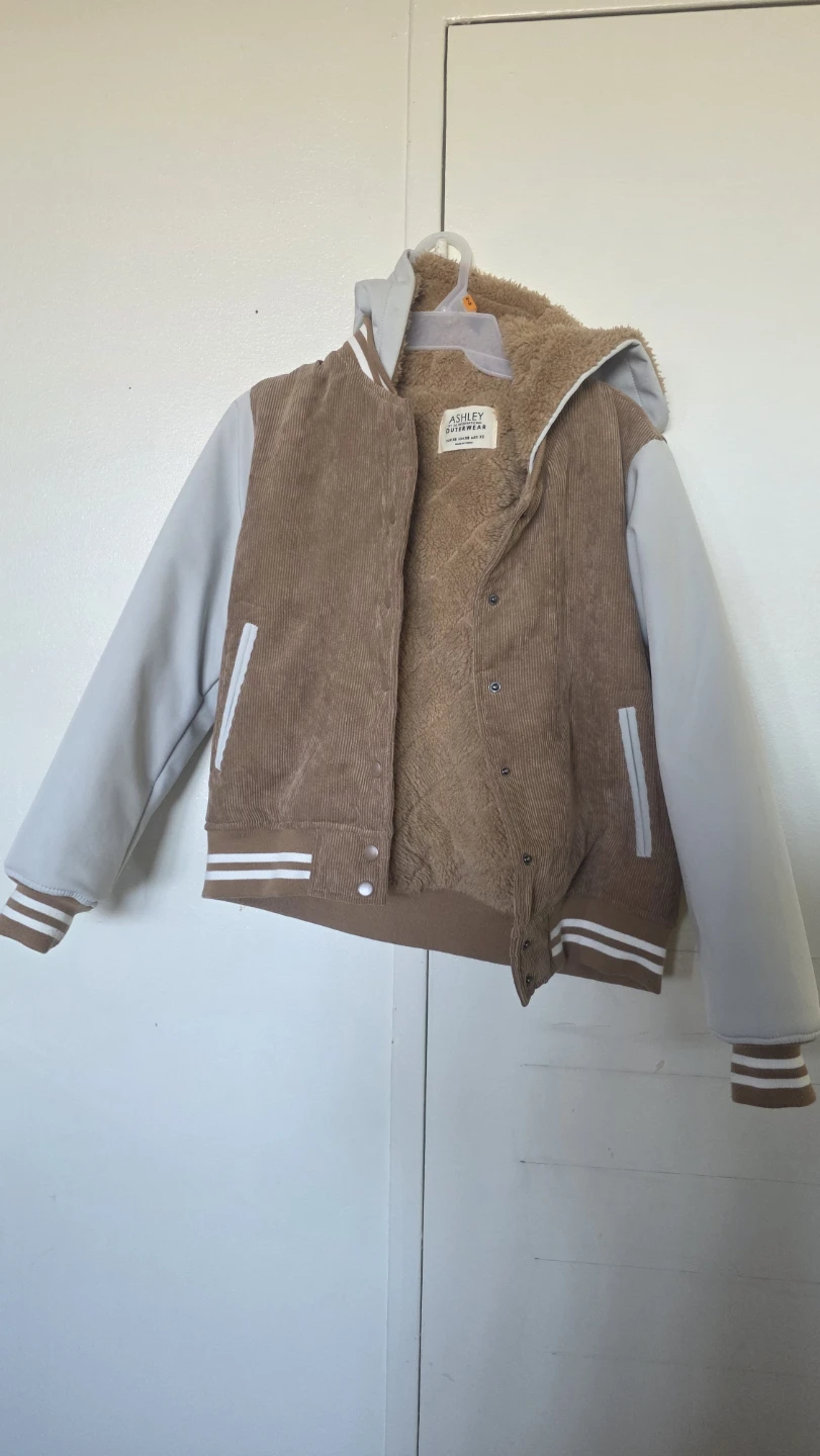 Ashley Outerwear Corduroy Varsity Jacket