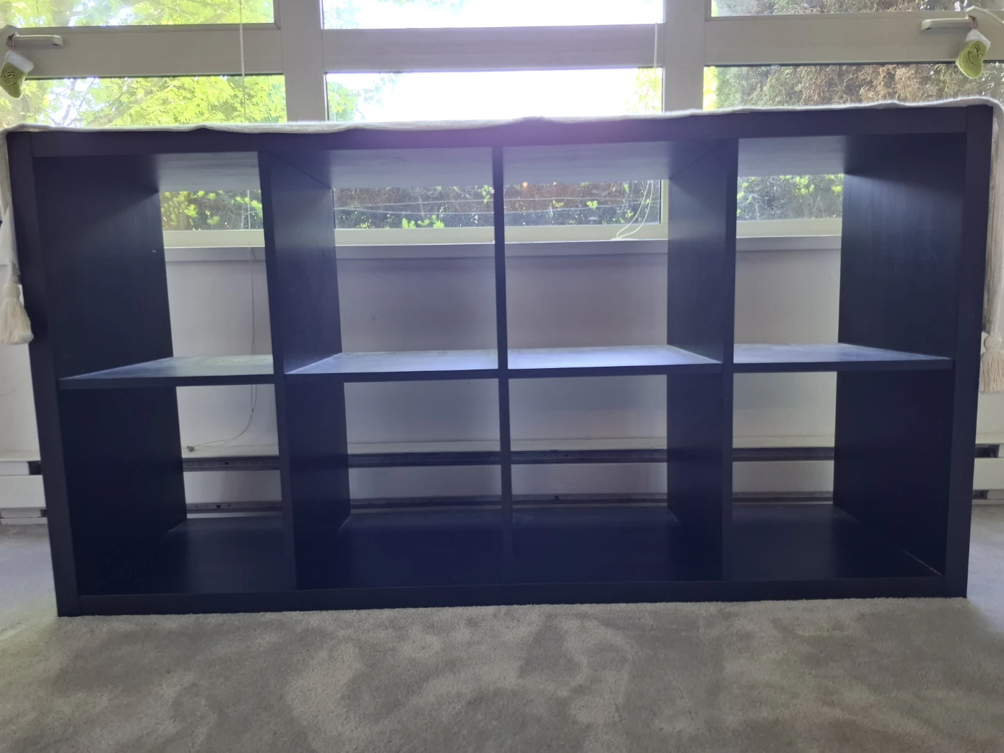 Black 4x2 Cube Storage Shelf